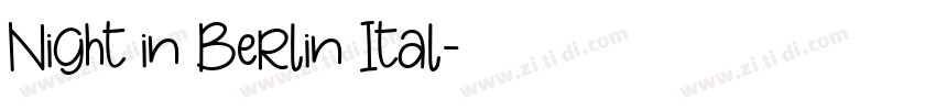 Night in Berlin Ital字体转换